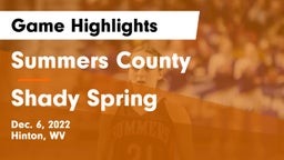 Summers County  vs Shady Spring Game Highlights - Dec. 6, 2022