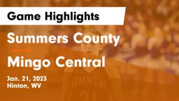 Summers County  vs Mingo Central  Game Highlights - Jan. 21, 2023