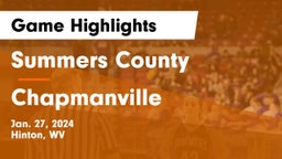 Summers County  vs Chapmanville  Game Highlights - Jan. 27, 2024