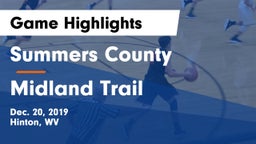 Summers County  vs Midland Trail Game Highlights - Dec. 20, 2019