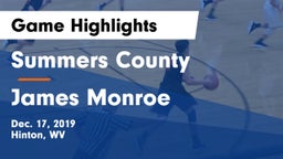 Summers County  vs James Monroe   Game Highlights - Dec. 17, 2019