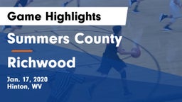 Summers County  vs Richwood  Game Highlights - Jan. 17, 2020