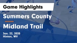 Summers County  vs Midland Trail Game Highlights - Jan. 22, 2020