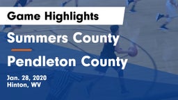 Summers County  vs Pendleton County  Game Highlights - Jan. 28, 2020