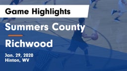 Summers County  vs Richwood Game Highlights - Jan. 29, 2020