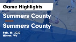 Summers County  vs Summers County  Game Highlights - Feb. 18, 2020