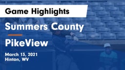 Summers County  vs PikeView  Game Highlights - March 13, 2021
