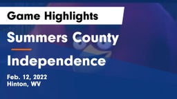 Summers County  vs Independence   Game Highlights - Feb. 12, 2022