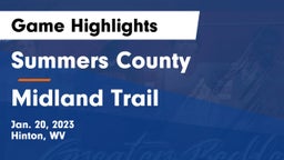 Summers County  vs Midland Trail Game Highlights - Jan. 20, 2023