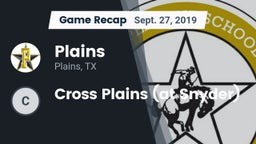 Recap: Plains  vs. Cross Plains (at Snyder) 2019