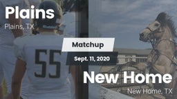 Matchup: Plains  vs. New Home  2020