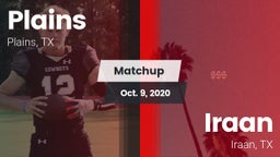 Matchup: Plains  vs. Iraan  2020