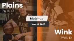Matchup: Plains  vs. Wink  2020