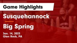 Susquehannock  vs Big Spring  Game Highlights - Jan. 14, 2023