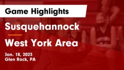 Susquehannock  vs West York Area  Game Highlights - Jan. 18, 2023