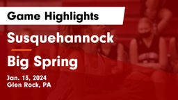 Susquehannock  vs Big Spring  Game Highlights - Jan. 13, 2024