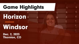 Horizon  vs Windsor  Game Highlights - Dec. 2, 2023