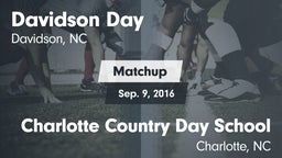 Matchup: Davidson Day High vs. Charlotte Country Day School 2016