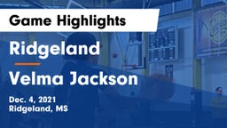 Ridgeland  vs Velma Jackson  Game Highlights - Dec. 4, 2021