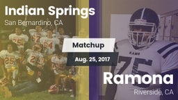 Matchup: Indian Springs HS vs. Ramona  2017