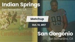 Matchup: Indian Springs HS vs. San Gorgonio  2017