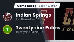 Recap: Indian Springs  vs. Twentynine Palms  2017