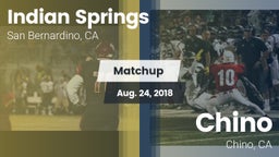 Matchup: Indian Springs HS vs. Chino  2018