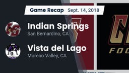 Recap: Indian Springs  vs. Vista del Lago  2018