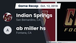 Recap: Indian Springs  vs. ab miller hs 2018