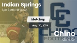 Matchup: Indian Springs HS vs. Chino  2019