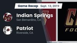 Recap: Indian Springs  vs. Patriot  2019