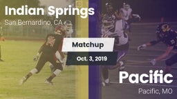Matchup: Indian Springs HS vs. Pacific  2019