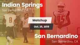 Matchup: Indian Springs HS vs. San Bernardino  2019