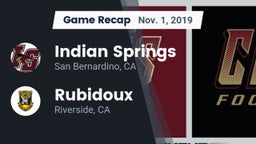 Recap: Indian Springs  vs. Rubidoux  2019