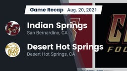 Recap: Indian Springs  vs. Desert Hot Springs  2021