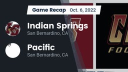 Recap: Indian Springs  vs. Pacific  2022