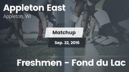 Matchup: Appleton East vs. Freshmen - Fond du Lac 2016