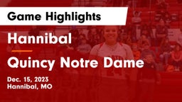 Hannibal  vs Quincy Notre Dame Game Highlights - Dec. 15, 2023