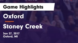 Oxford  vs Stoney Creek Game Highlights - Jan 27, 2017