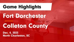 Fort Dorchester  vs Colleton County  Game Highlights - Dec. 4, 2023