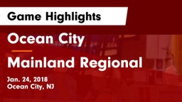 Ocean City  vs Mainland Regional  Game Highlights - Jan. 24, 2018