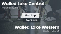 Matchup: Walled Lake Central vs. Walled Lake Western  2016