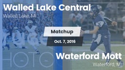 Matchup: Walled Lake Central vs. Waterford Mott 2016