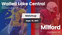Matchup: Walled Lake Central vs. Milford  2017
