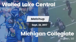 Matchup: Walled Lake Central vs. Michigan Collegiate 2017