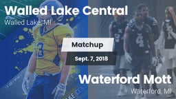 Matchup: Walled Lake Central vs. Waterford Mott 2018