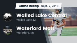 Recap: Walled Lake Central  vs. Waterford Mott 2018