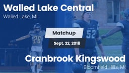 Matchup: Walled Lake Central vs. Cranbrook Kingswood  2018