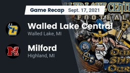 Recap: Walled Lake Central  vs. Milford  2021