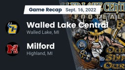 Recap: Walled Lake Central  vs. Milford  2022